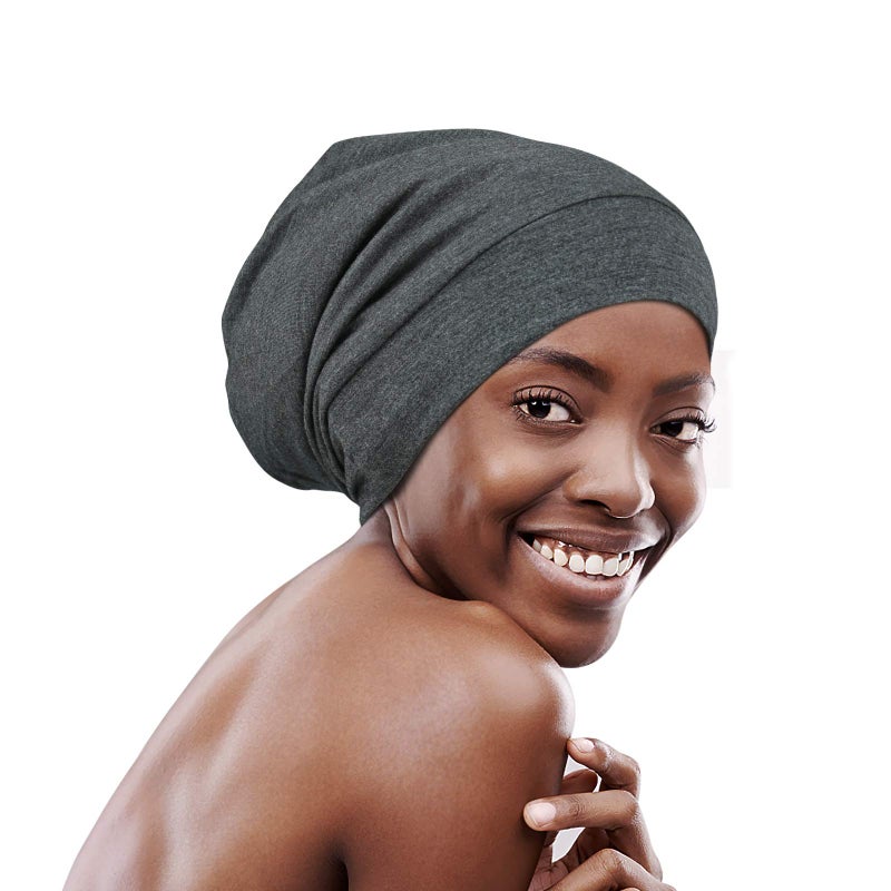 Satin Lined Beanie for Curly Hair Women Sleeping